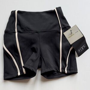 Black and Cream Kids Shorts
